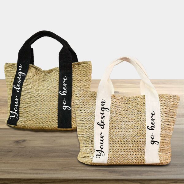 Ladies' Natural Straw Woven Handbag Thumbnail